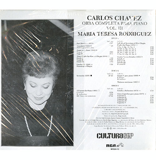 Carlos Chávez presenta Música Mexicana