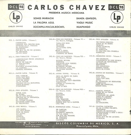 Carlos Chávez presenta Música Mexicana